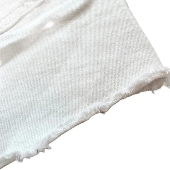 CAT & JACK EUC GIRLS WHITE JEAN SHORTS  DENIM SUMMER CASUAL PANTS JEANS SIZE L - Picture 3 of 3